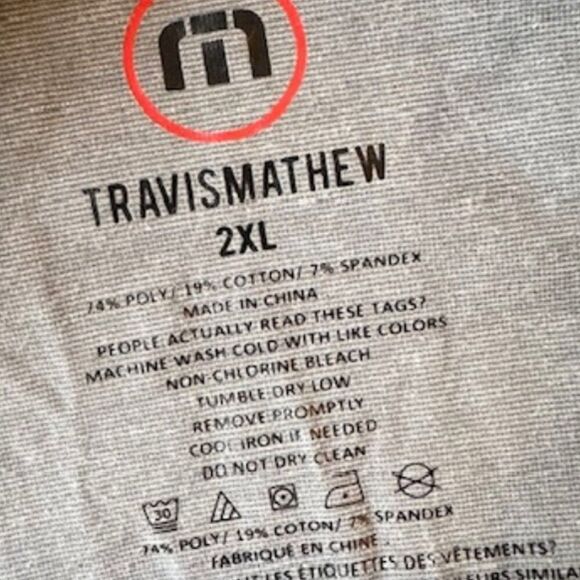 Travis‎ Mathew 2XL Wet Cement Gray Half Zip Athleisure Golf Top - Picture 3 of 5